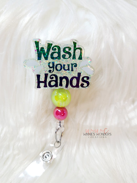 Wash your Hands Badge Reel