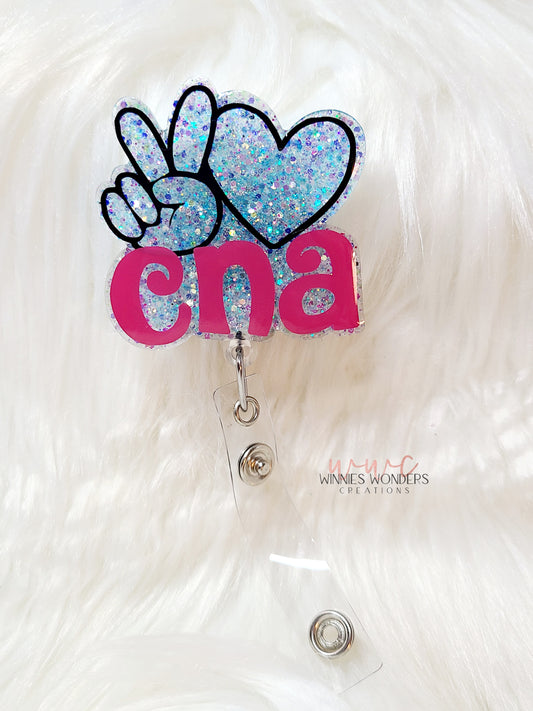 Peace Love CNA Badge Reel