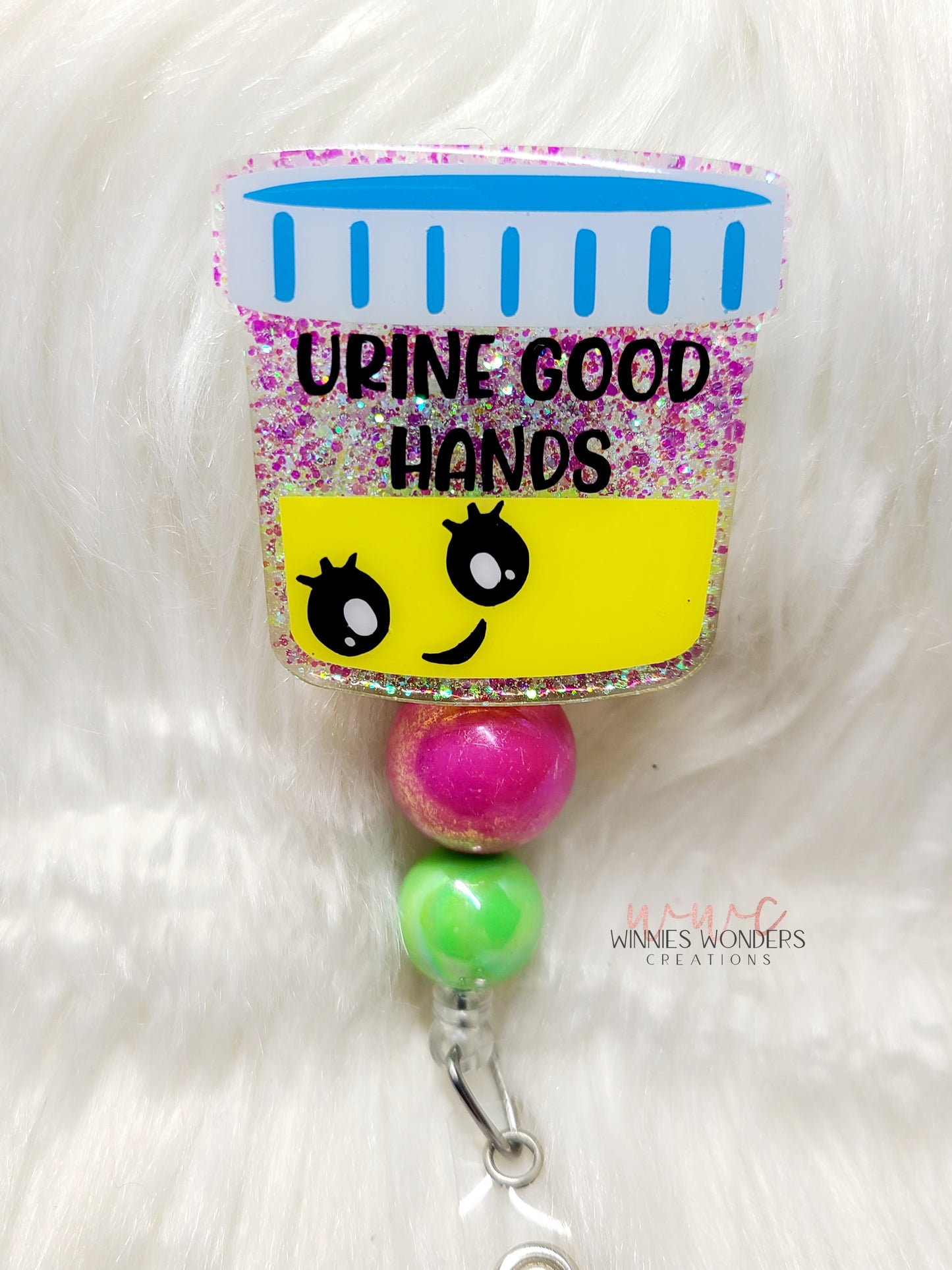 Urine Good Hands Badge Reel