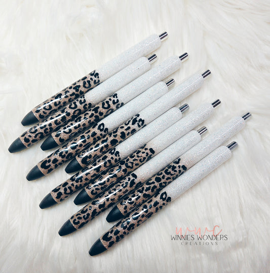 White/ Gold Leopard Ombre