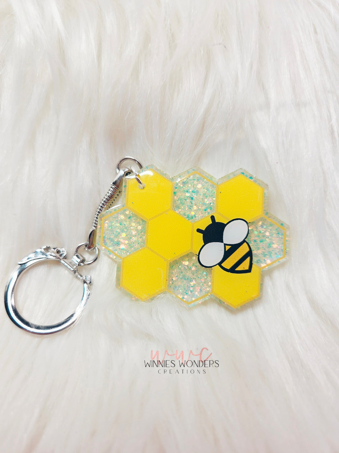 Honey Comb Keychain
