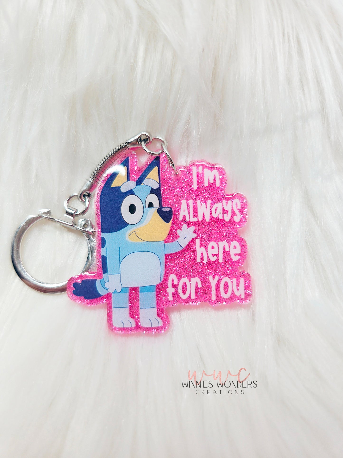 Here for you Dog Keychain