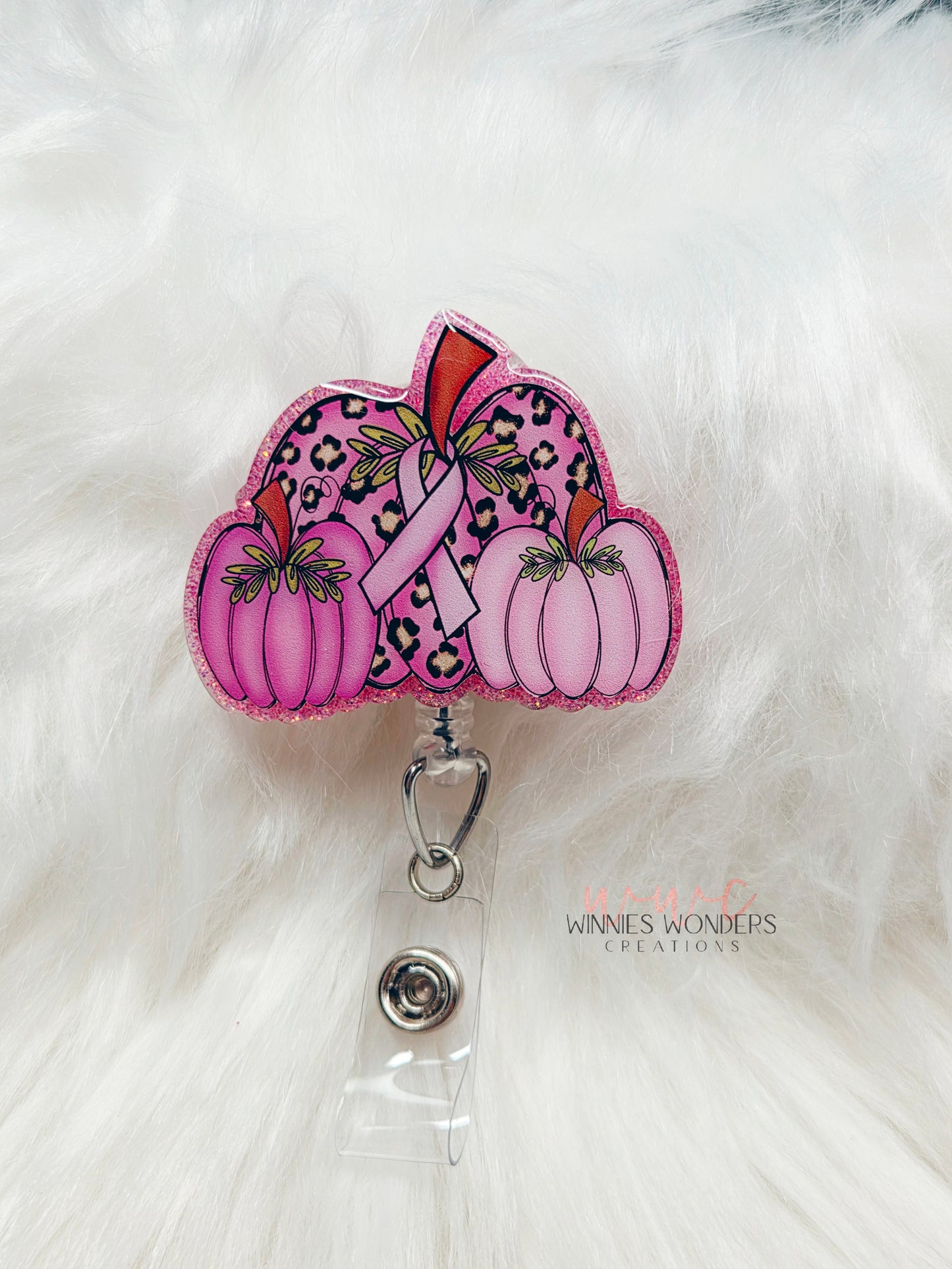 Pink Ribbon Pumpkins Badge Reel