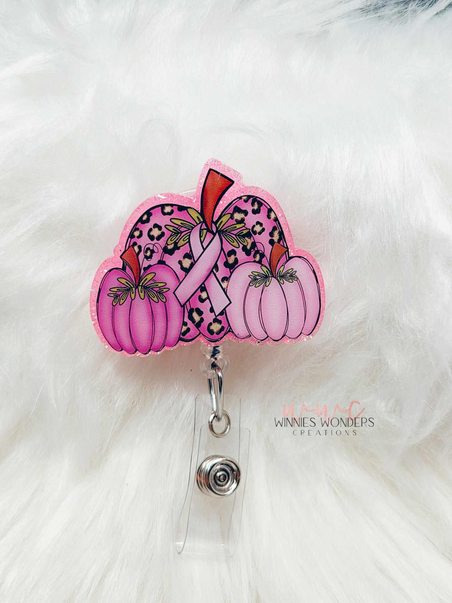 Pink Ribbon Pumpkins Badge Reel