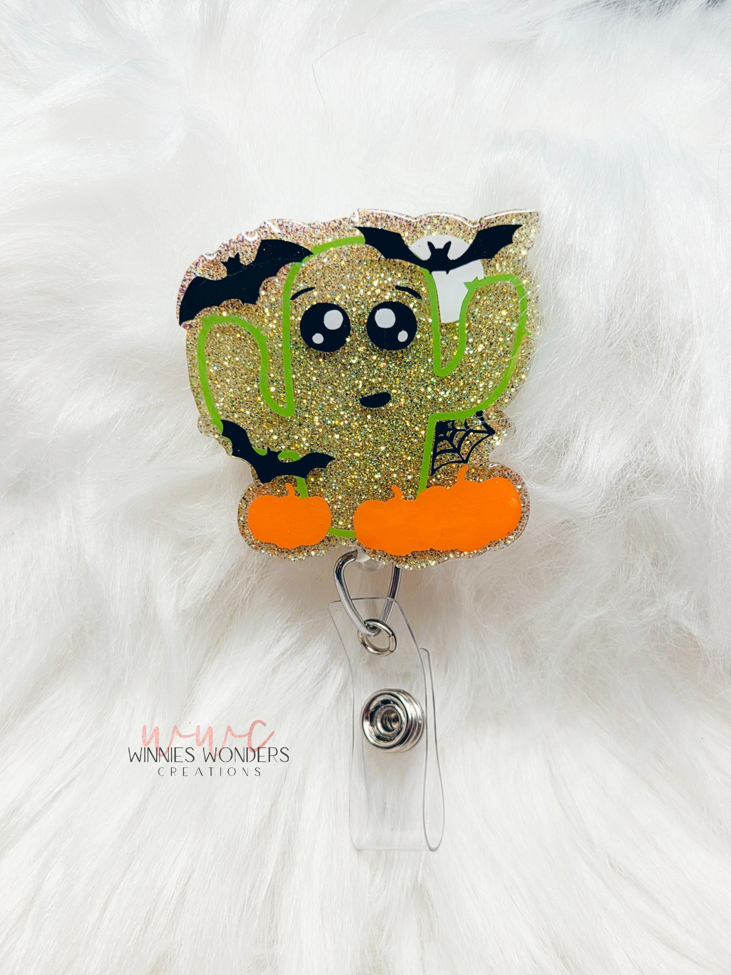 Halloween Cactus Badge Reel