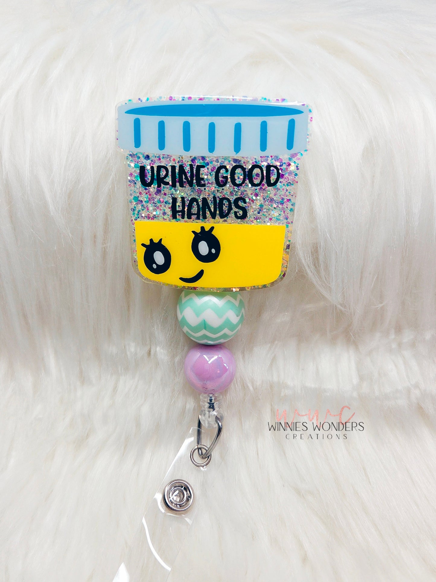Urine Good Hands Badge Reel