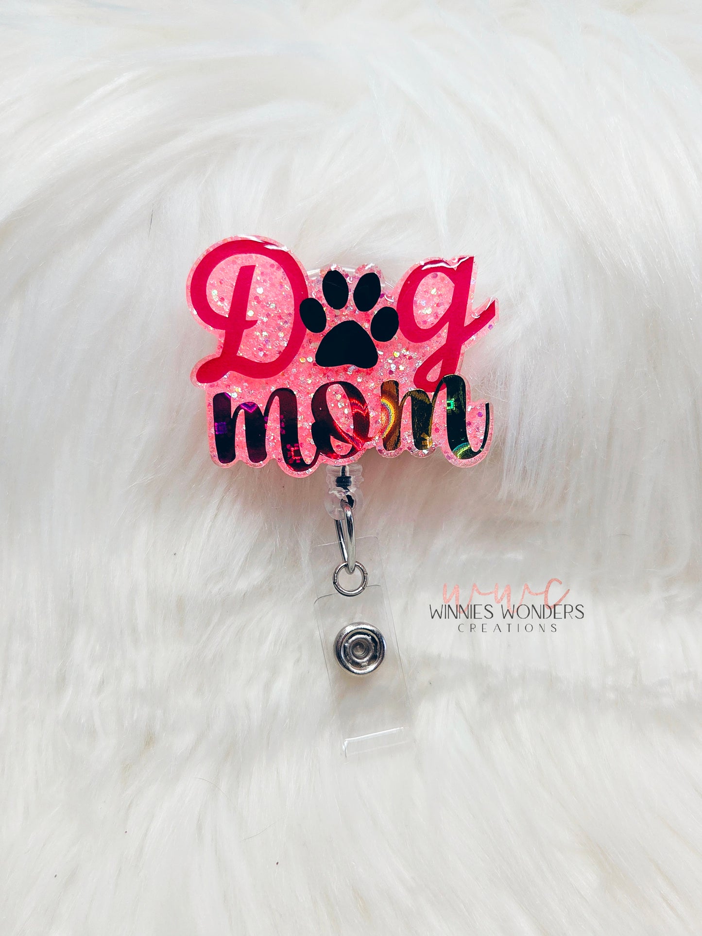 Dog Mom Badge Reel
