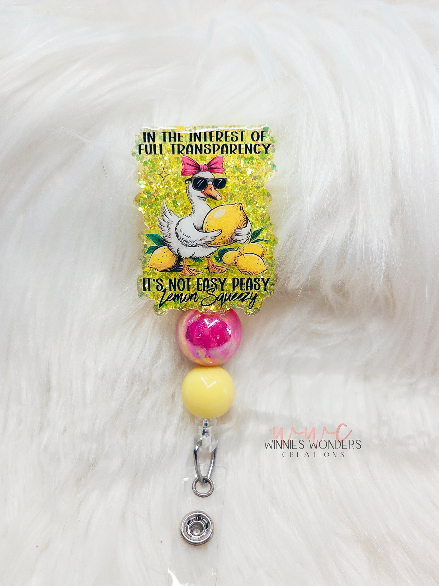 Full Transparency Easy Peasy Badge Reel