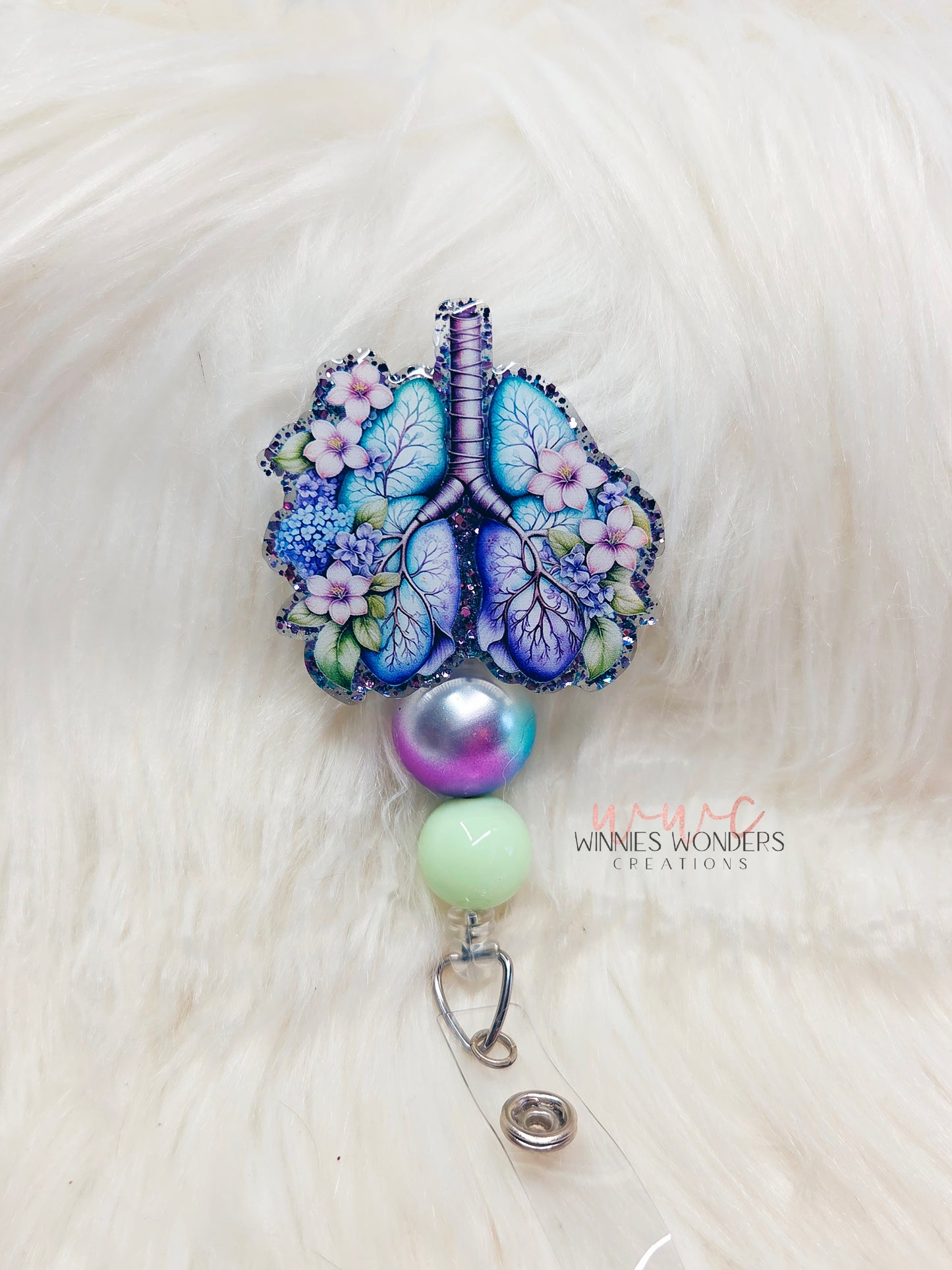 Floral Lungs Badge Reel