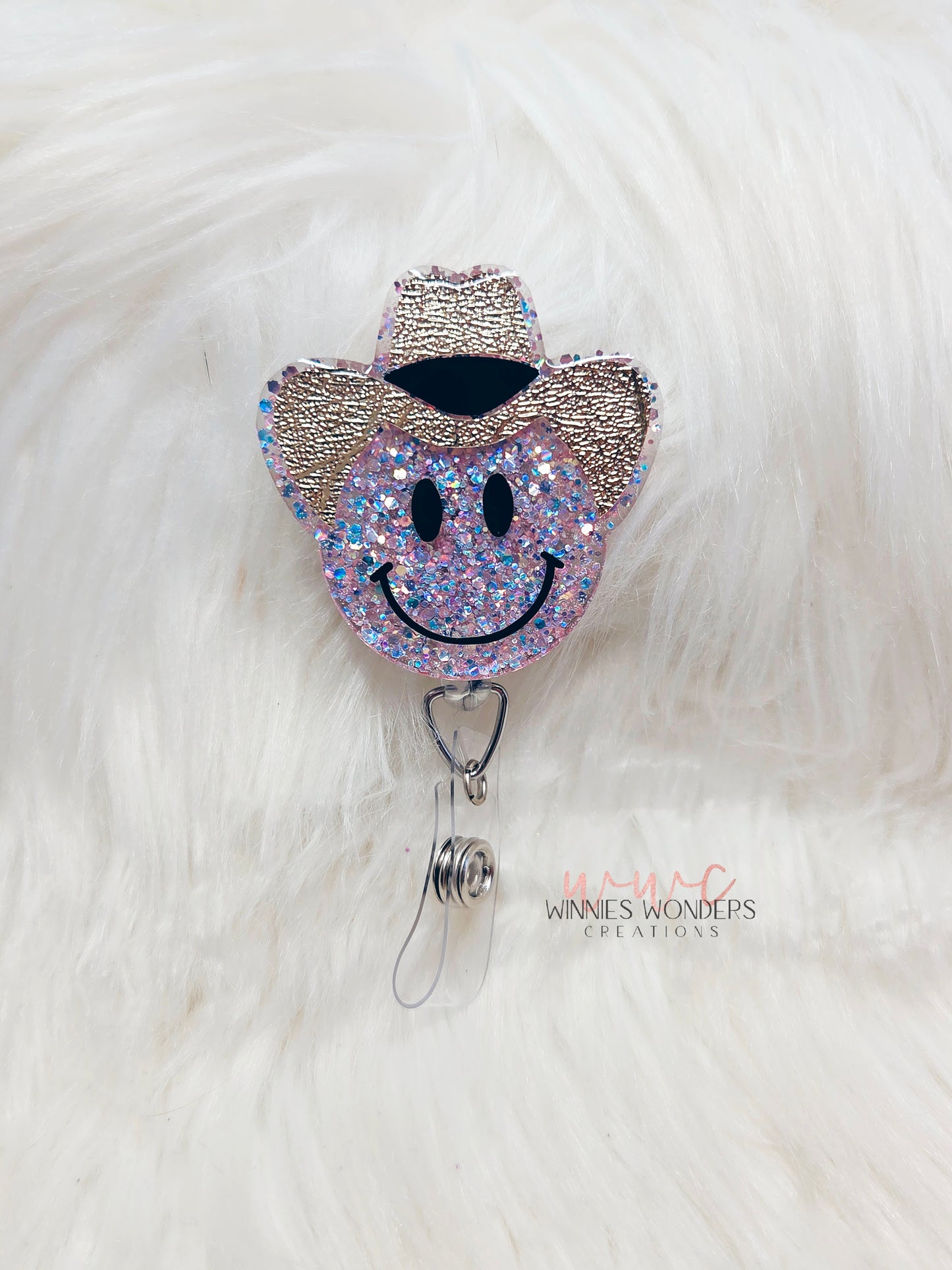 Cowboy Smiley Badge Reel