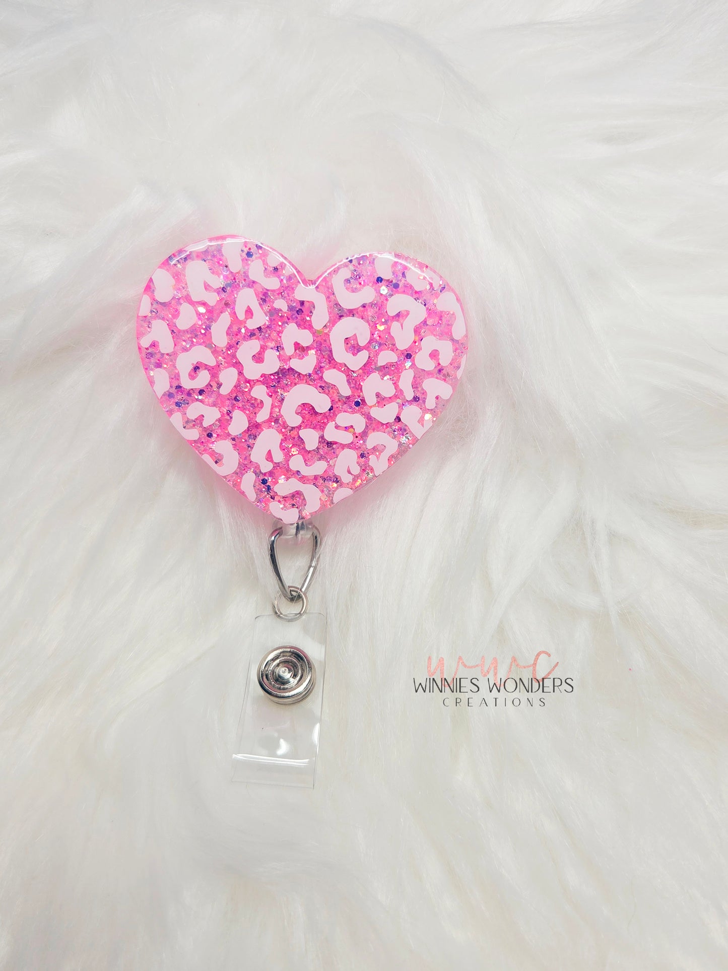 Leopard Heart Badge Reel