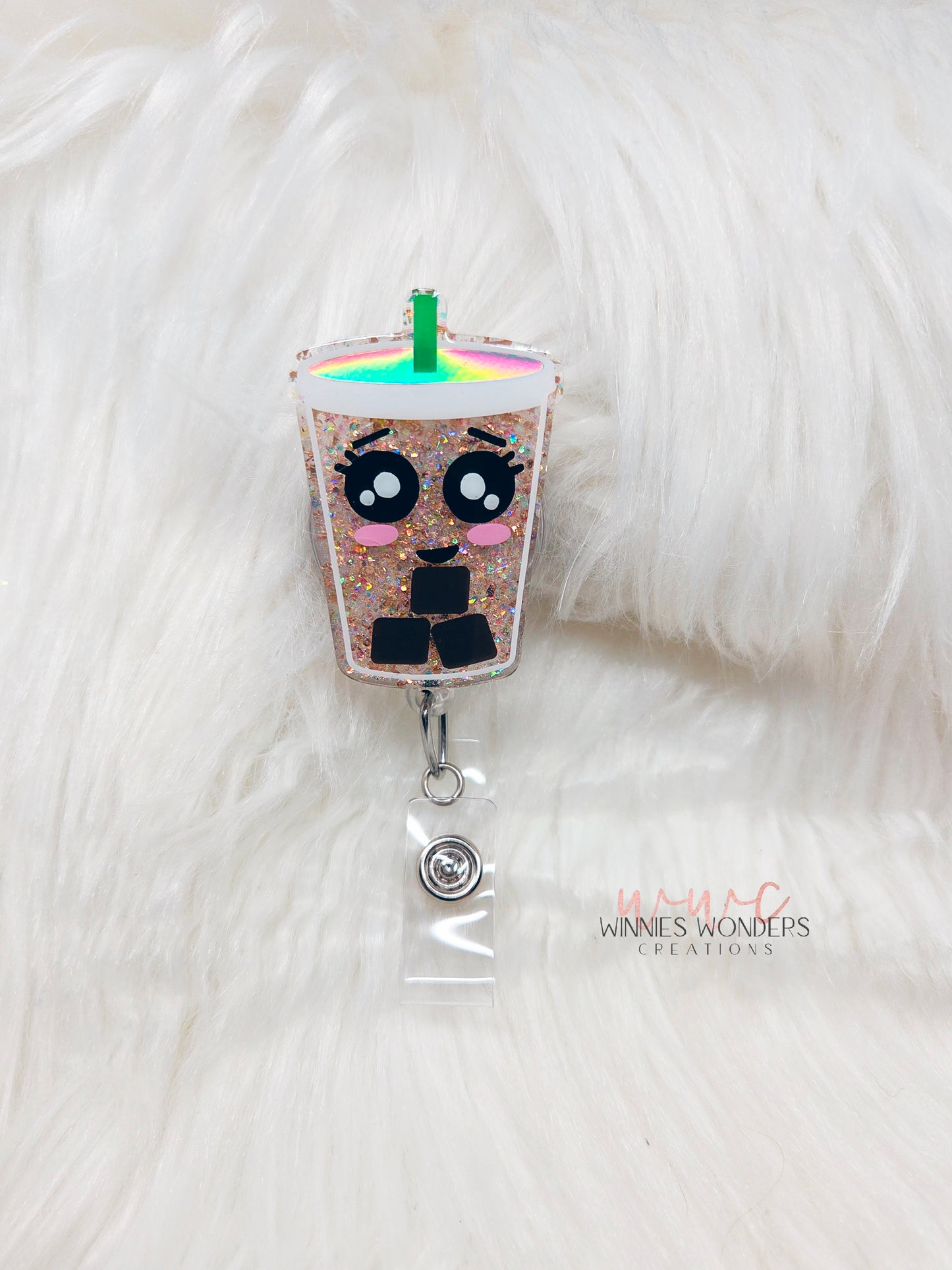 Iced Coffee Badge Reel