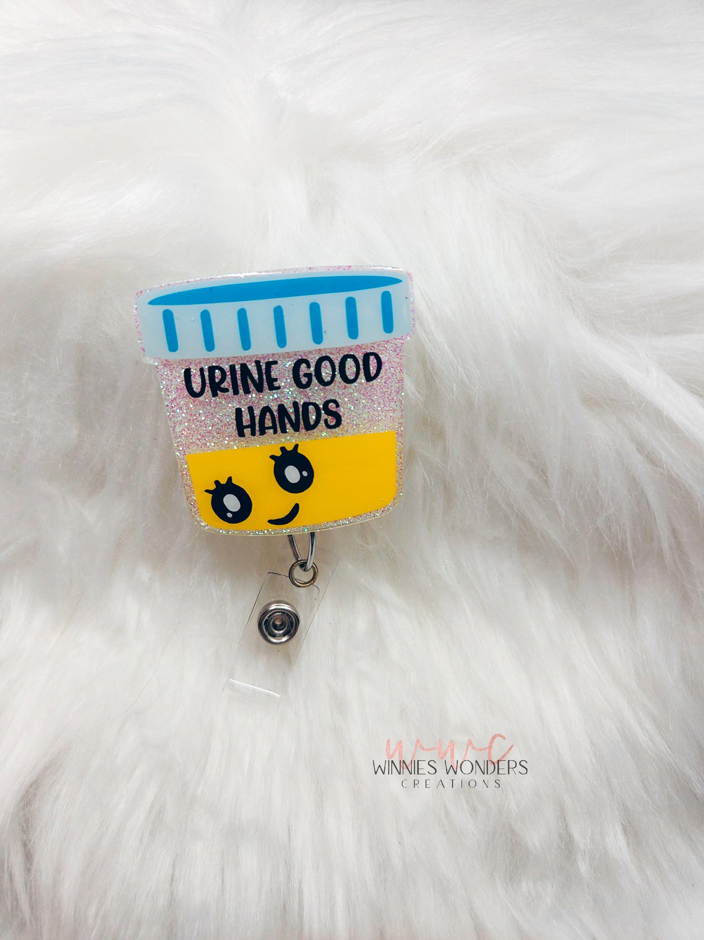 Urine Good Hands Badge Reel