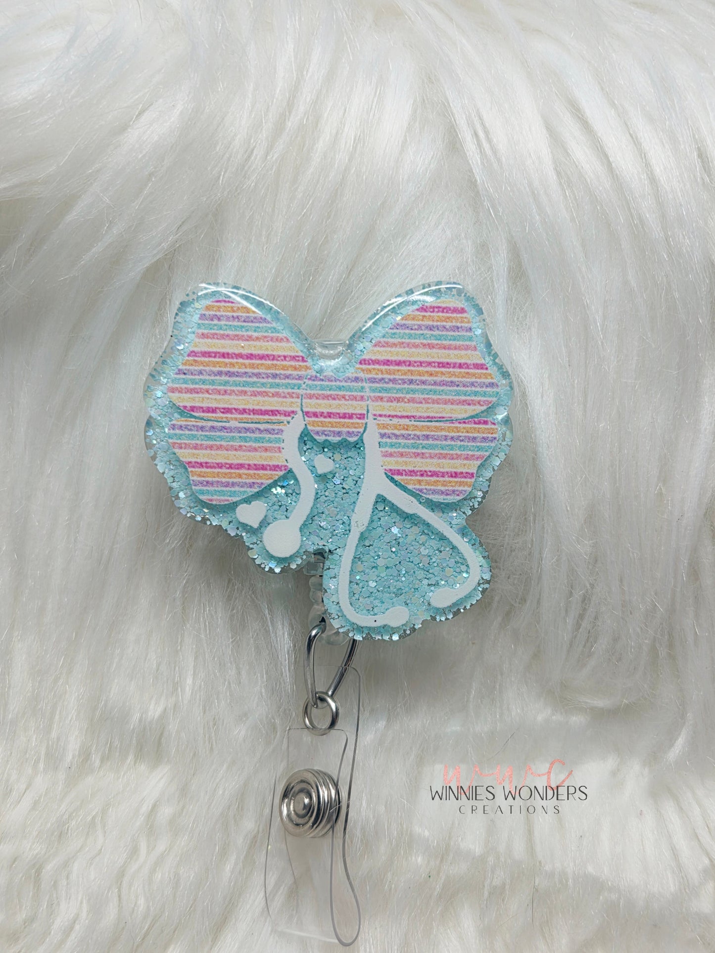 Bow Stethoscope Badge Reel