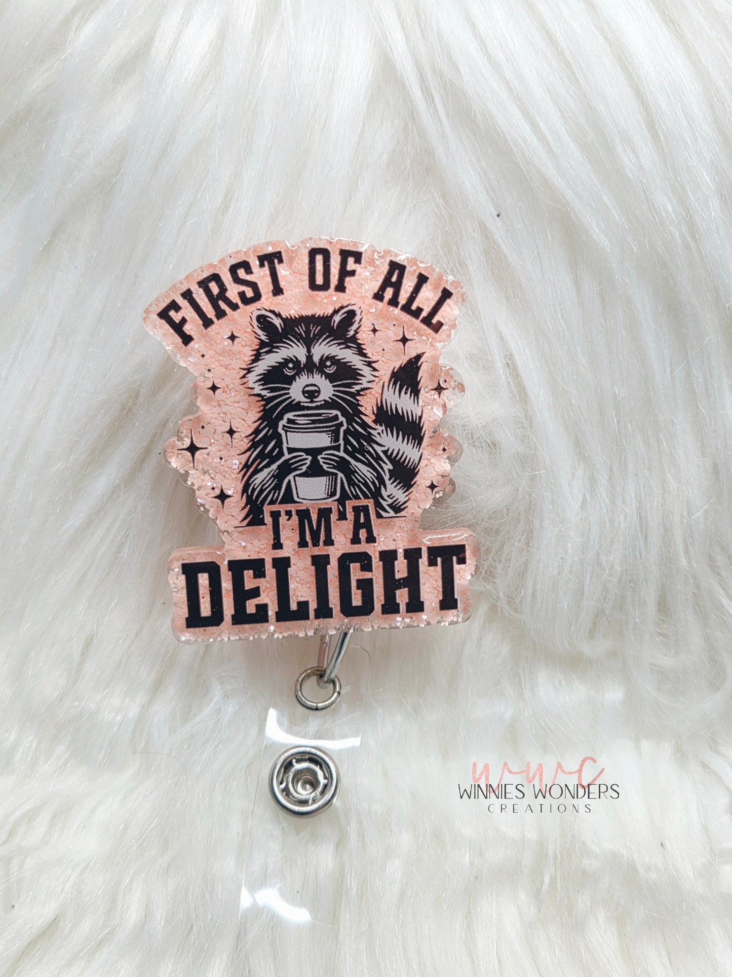 First of all ima delight Badge Reel