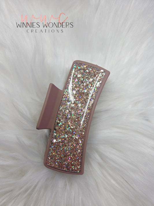 Gold Glitter Hair Clip