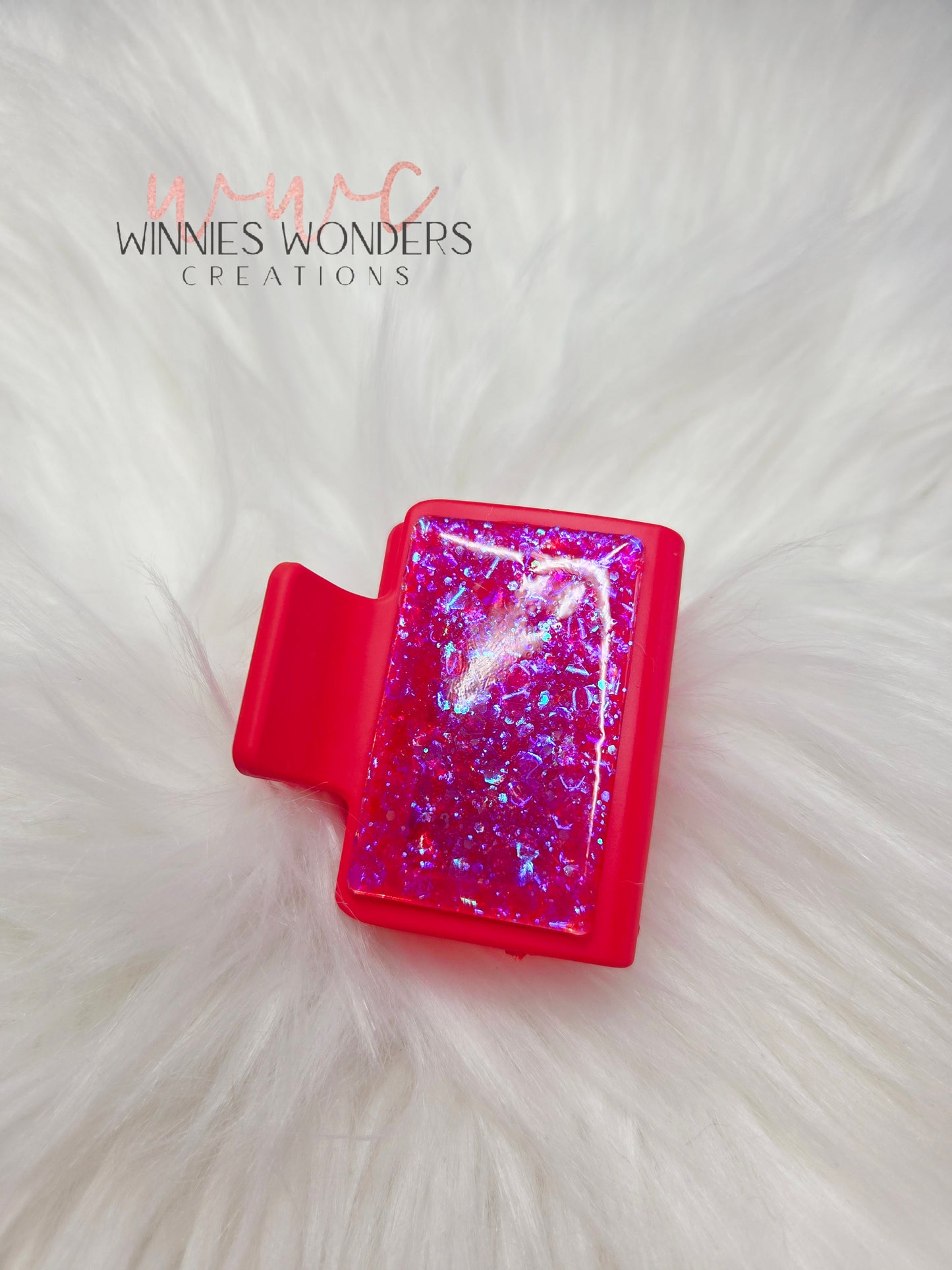 Red Glitter Small Hair Clip