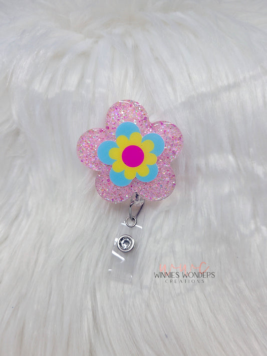 Bubbly Flower Badge Reel