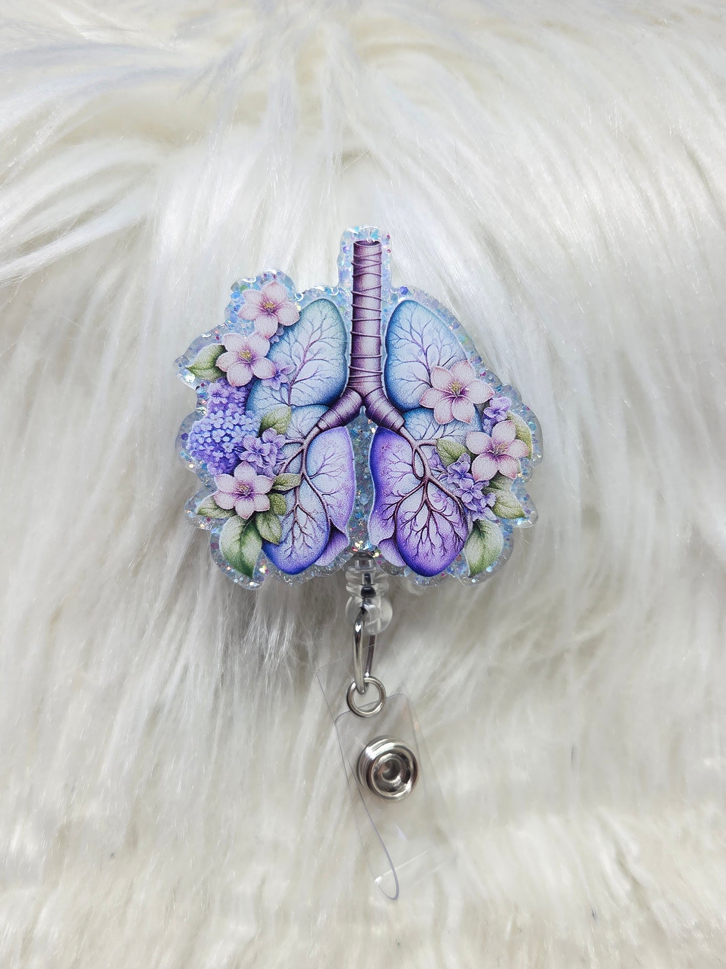 Floral Lungs Badge Reel