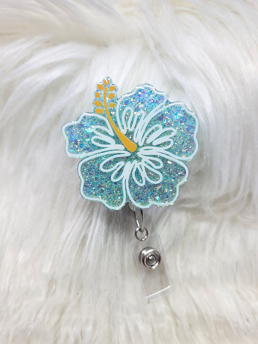 Hibiscus Flower Badge Reel