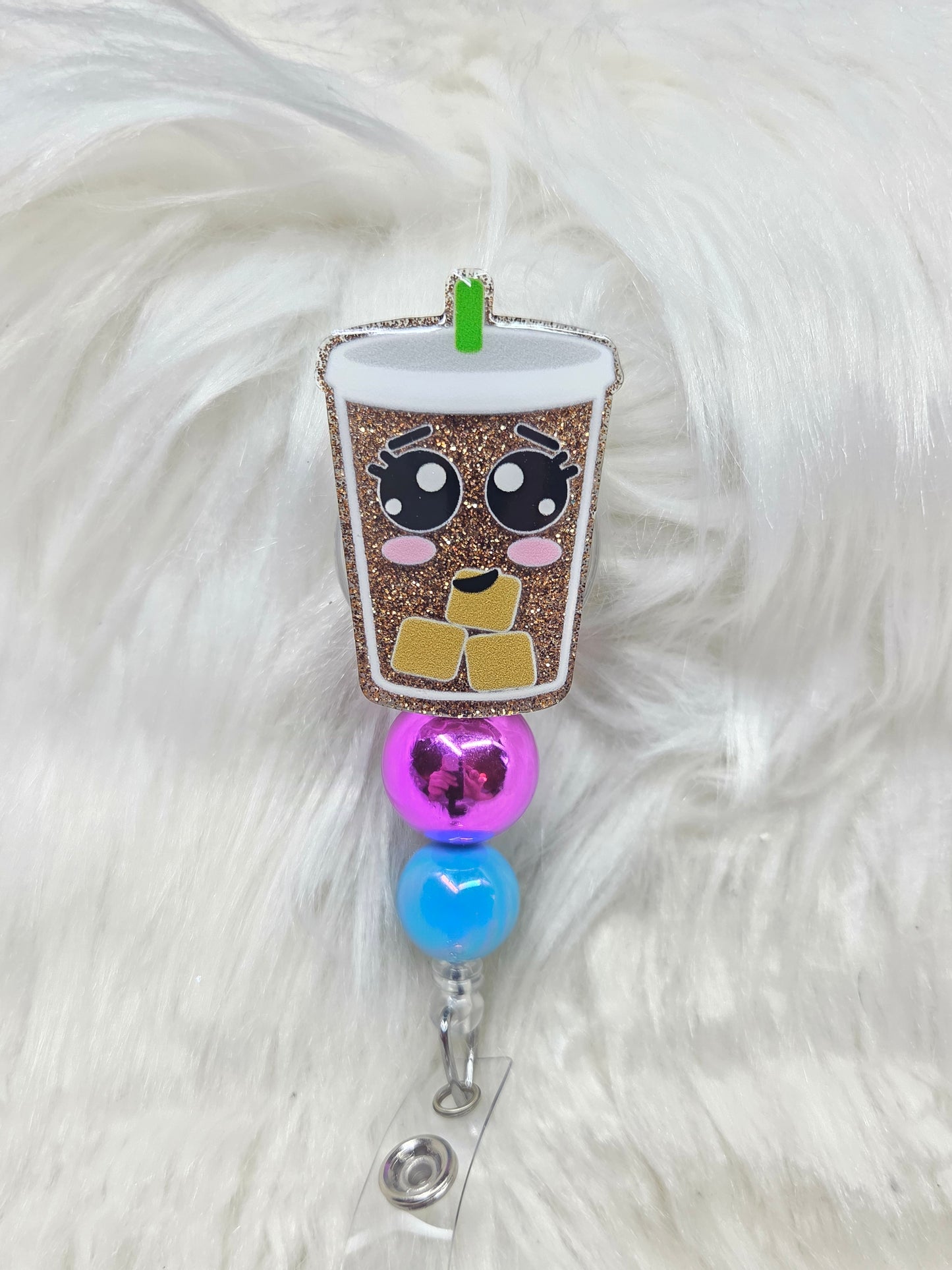 Iced Coffee Badge Reel