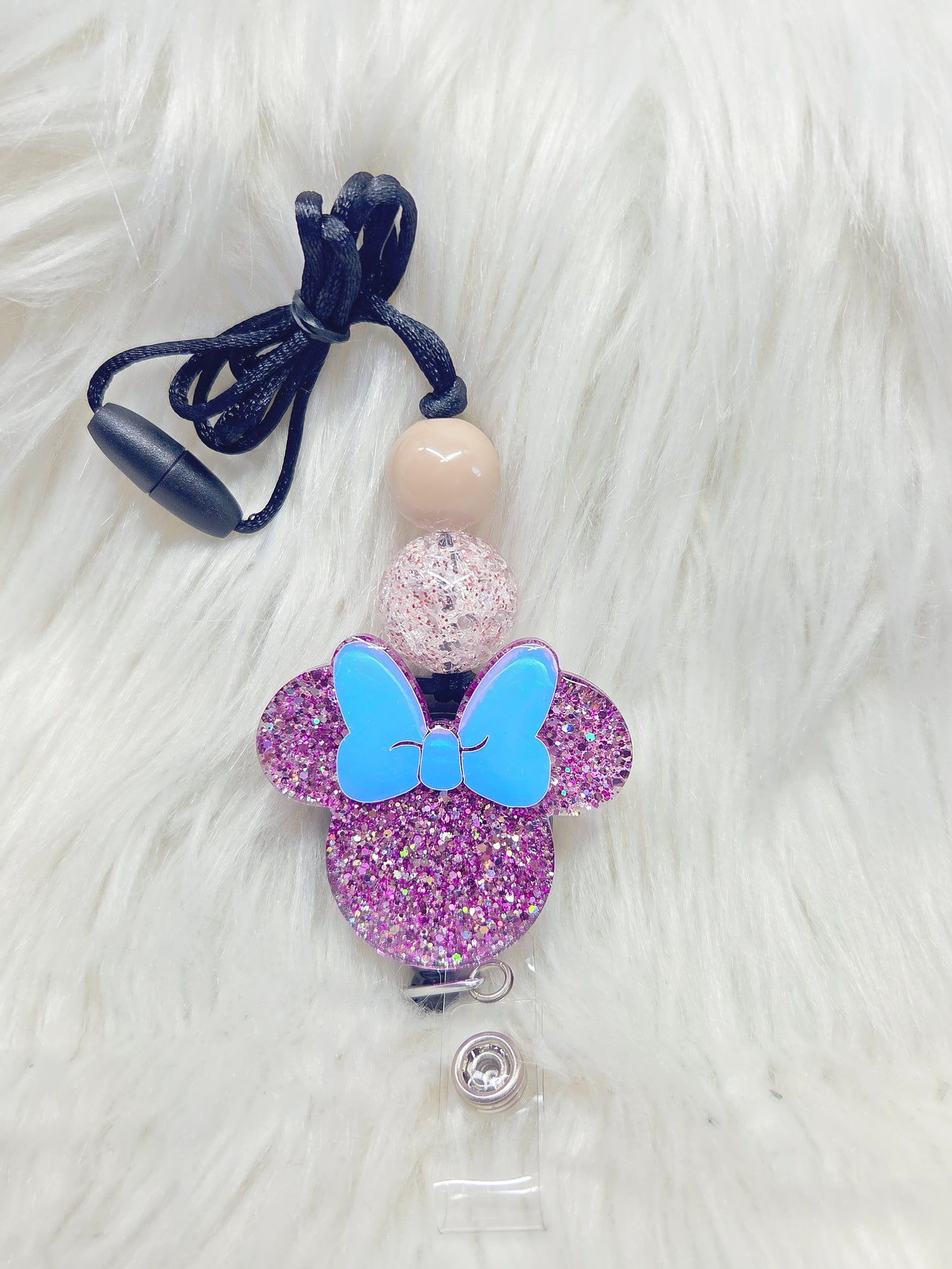 Mouse Ears w Bow Lanyard