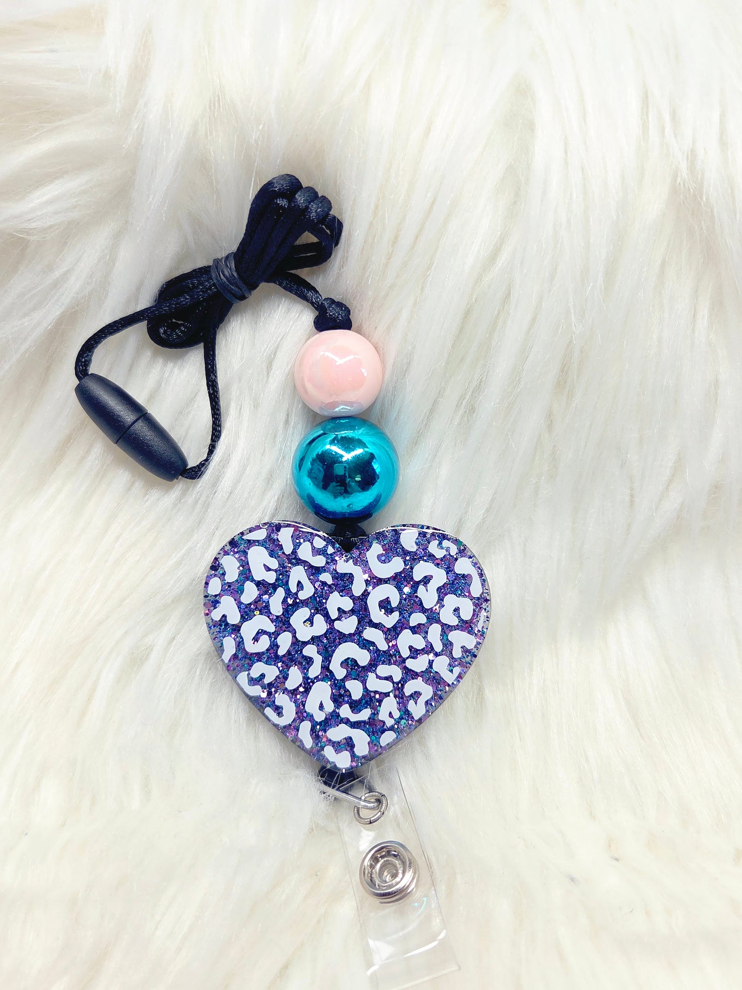 Leopard Heart Lanyard
