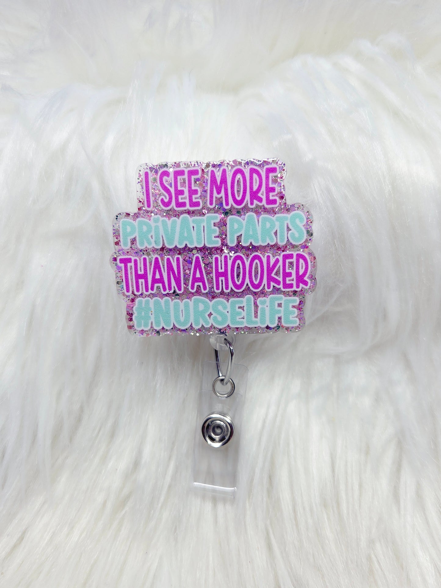 Private Parts Badge reel