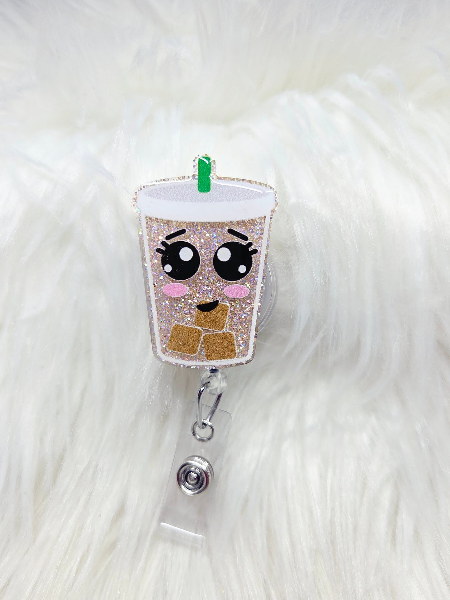 Iced Coffee Badge Reel