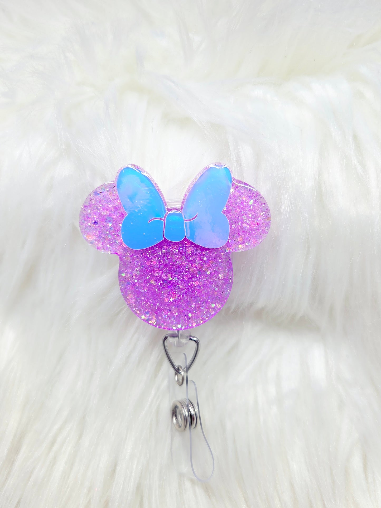 Mouse Ears w/ Bow Badge Reel