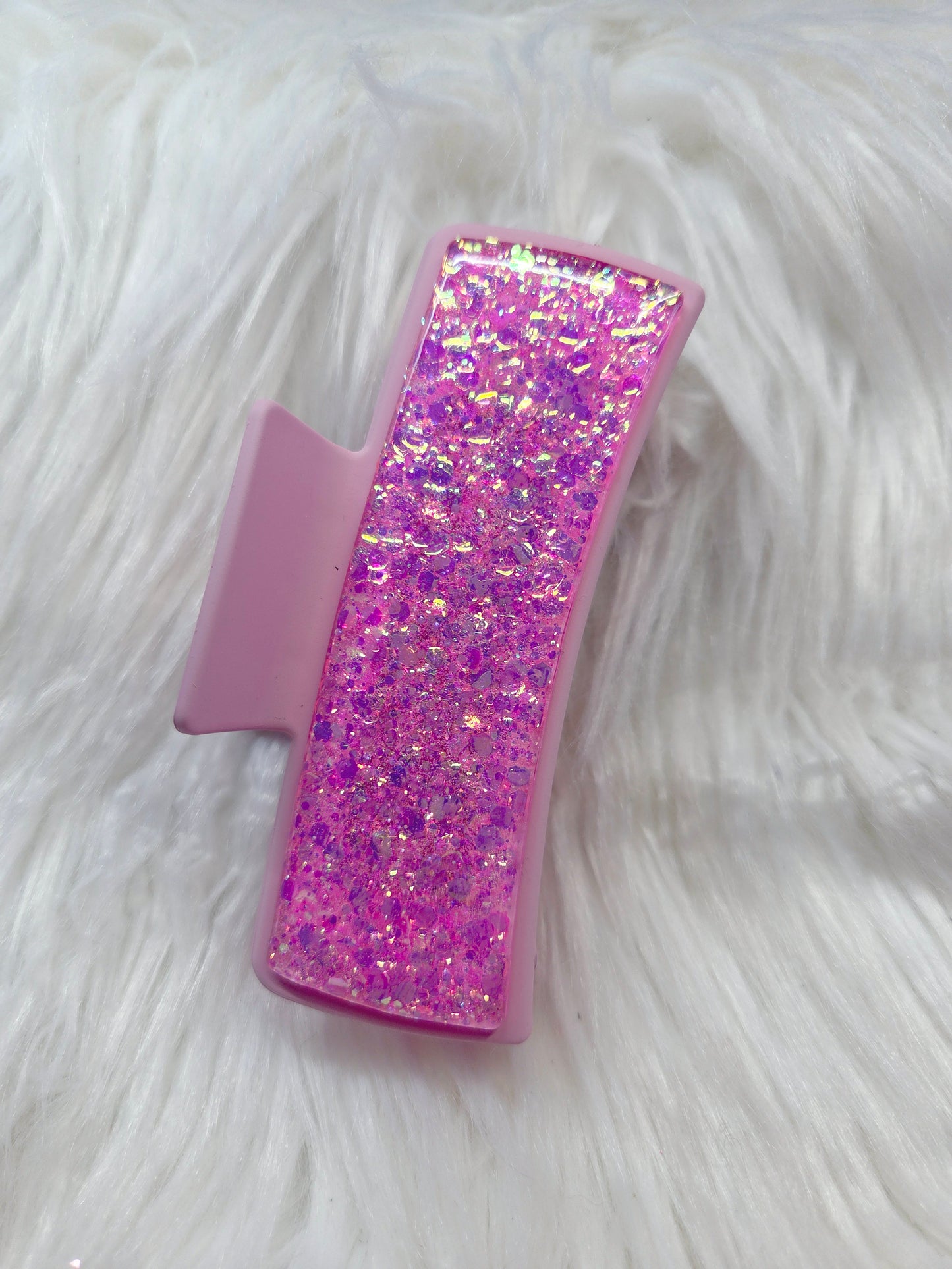 Pink Glitter Hair Clip