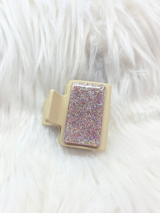 Gold Glitter Small Hair Clip