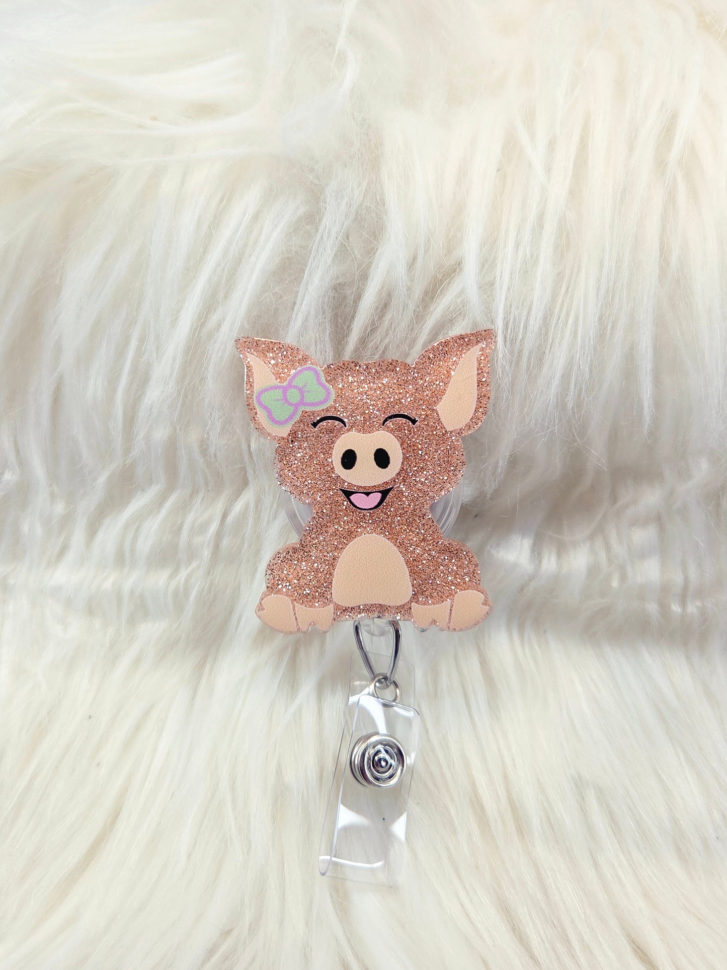 Pig Badge Reel