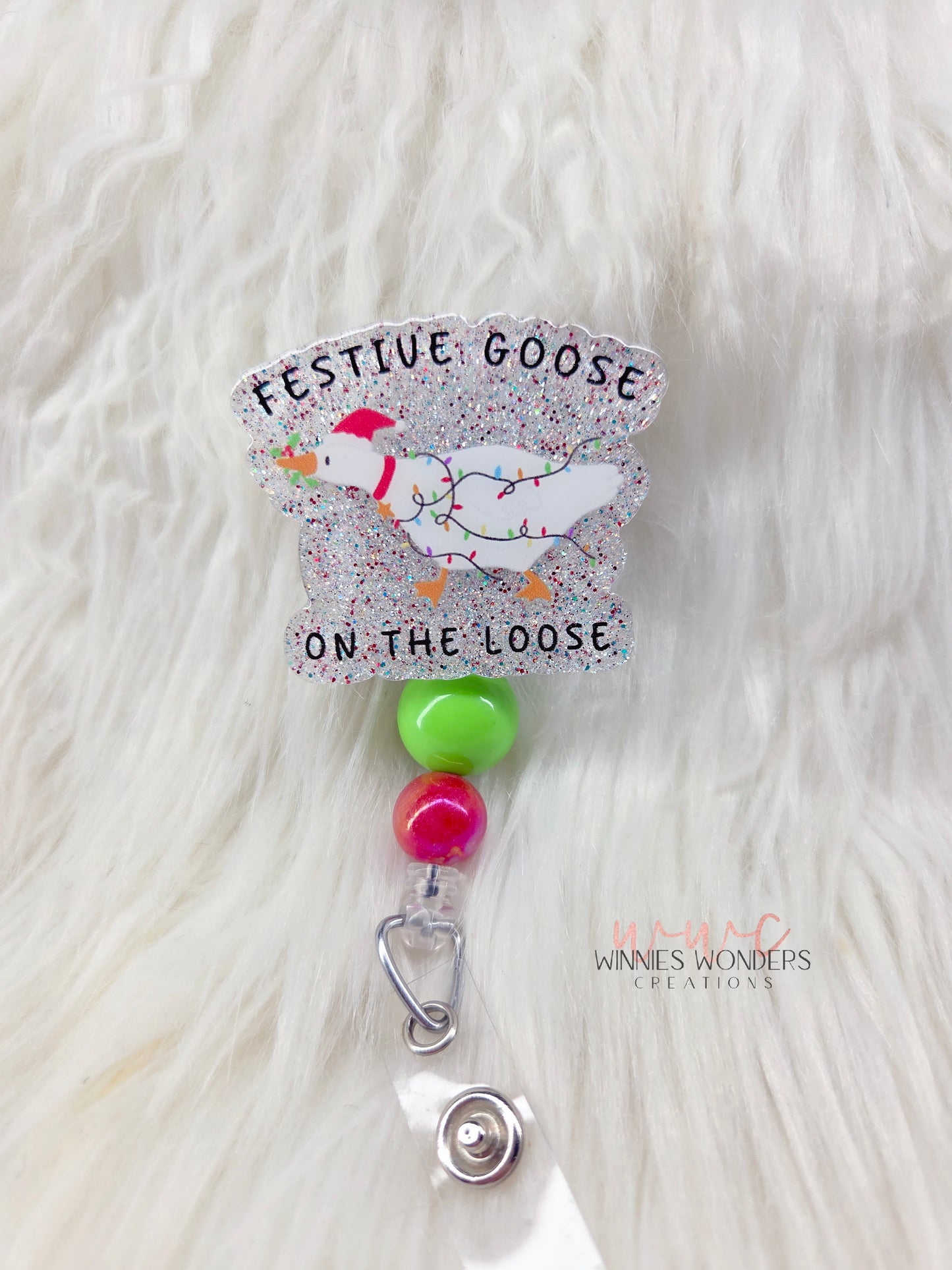 Festive Goose Badge Reel