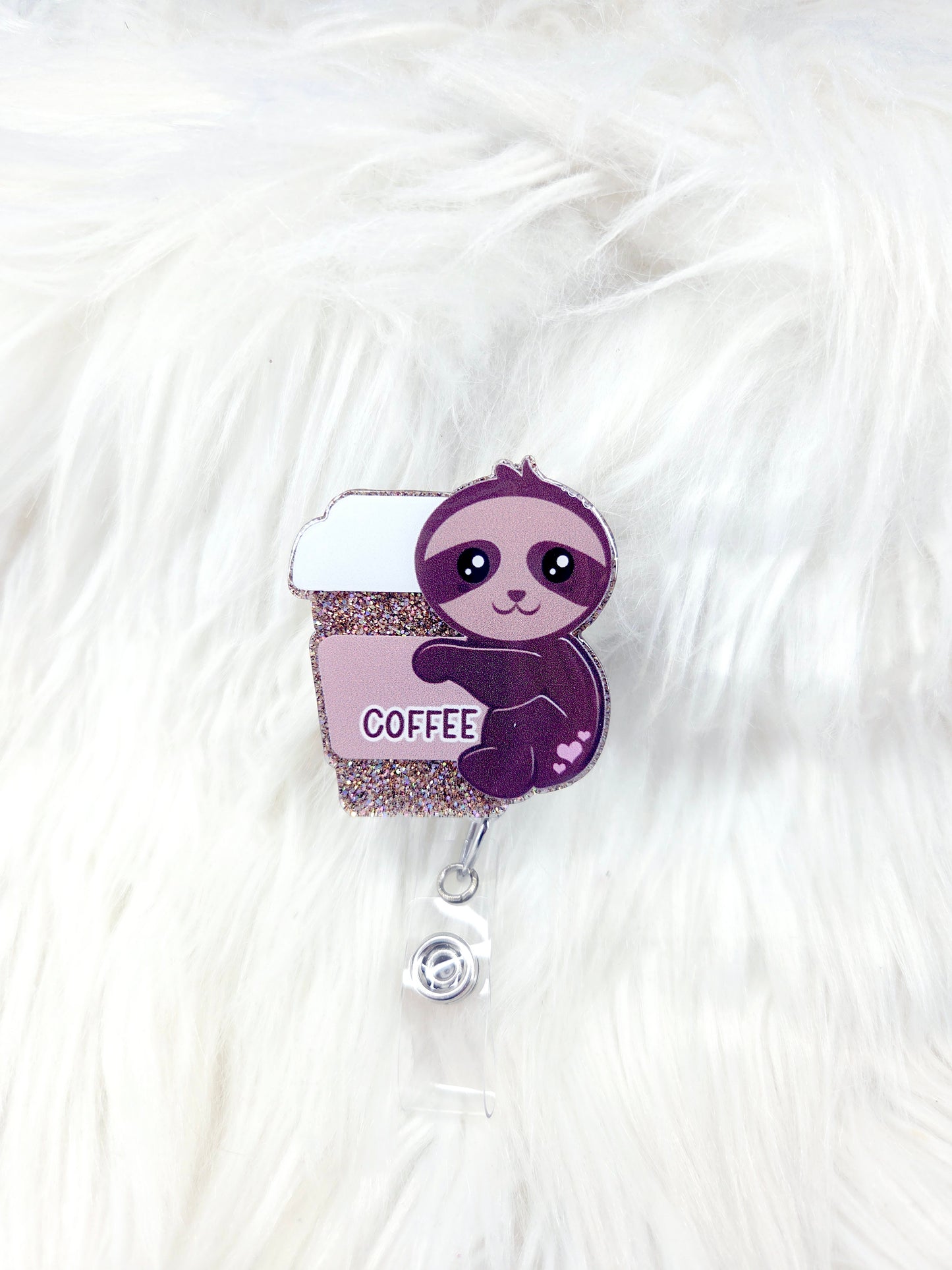 Sloth Coffee Badge Reel
