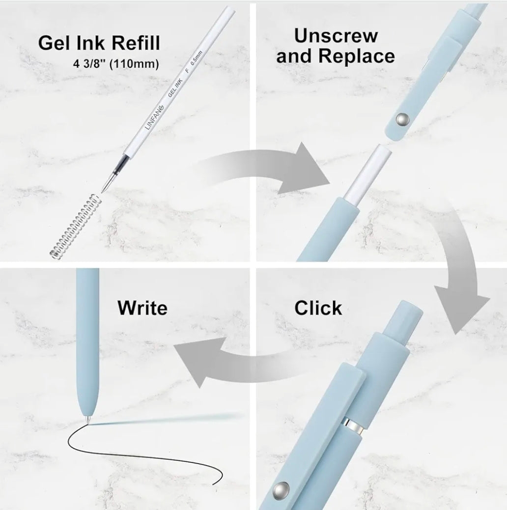 Pen Refills- FOR GEL PENS WITH CLIPS