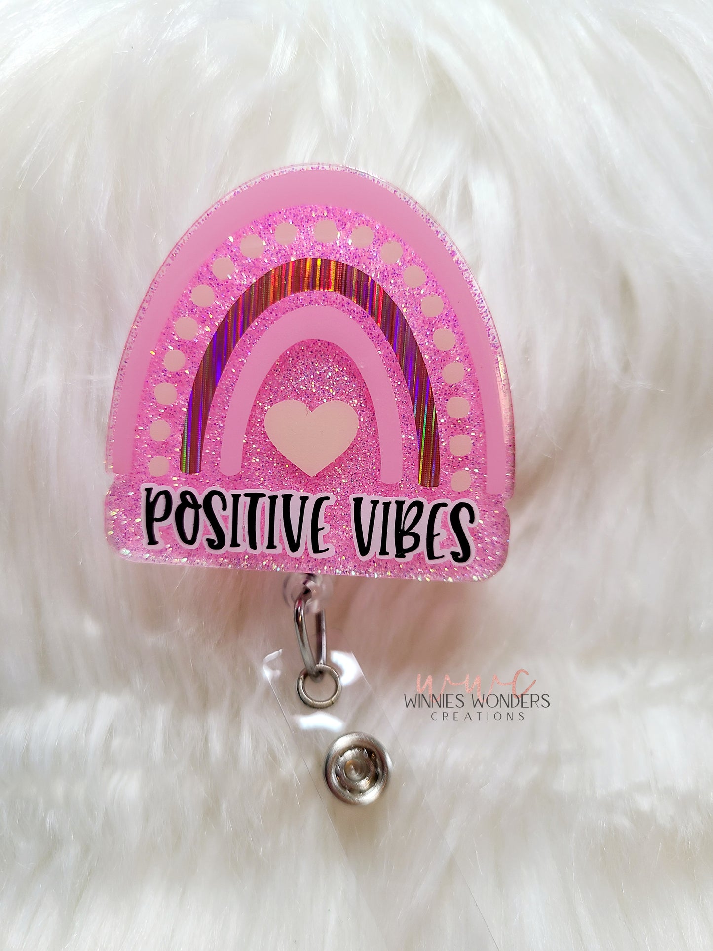 Rainbow- Positive Vibes Badge Reel