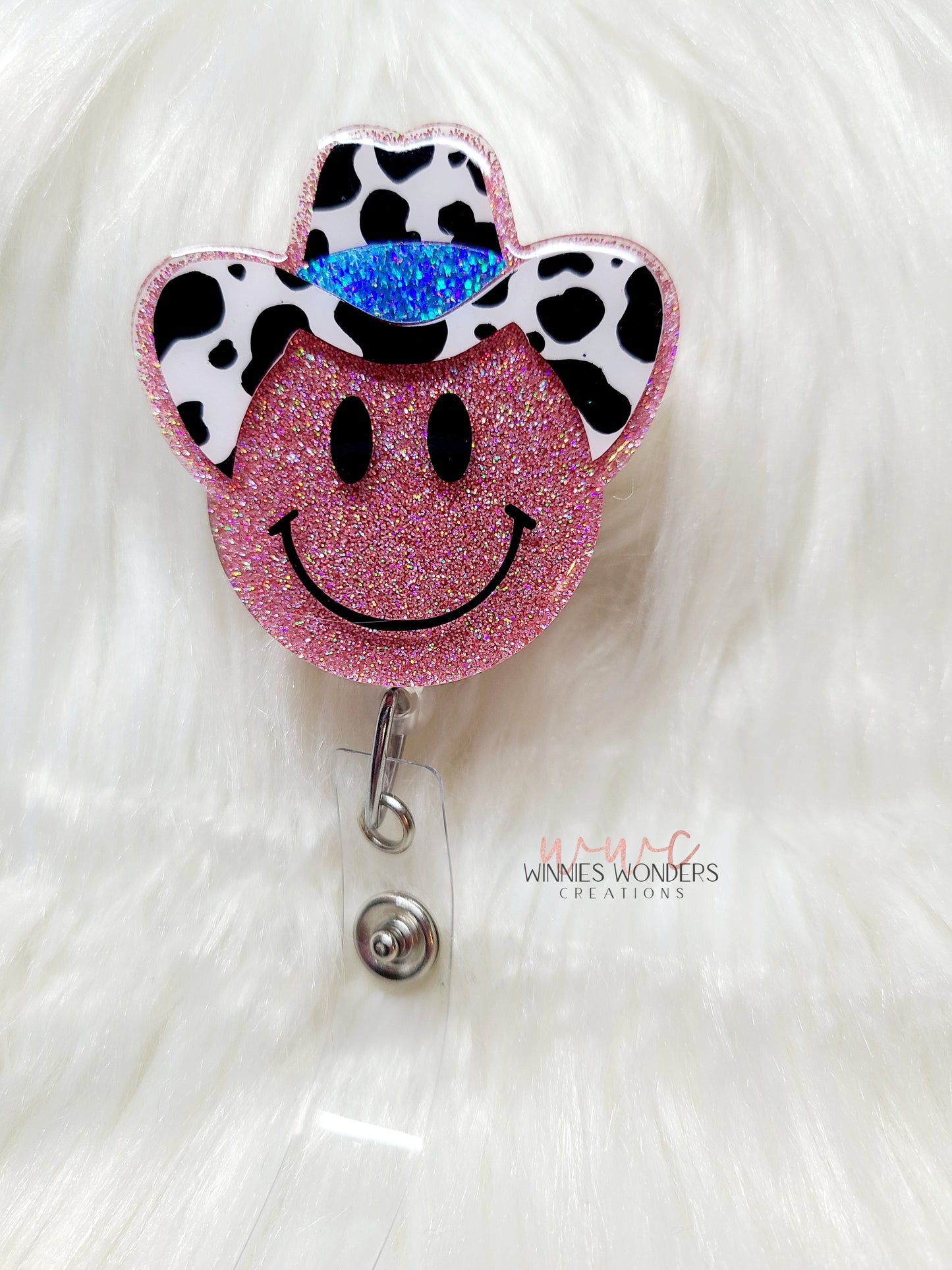 Cowboy Smiley Badge Reel