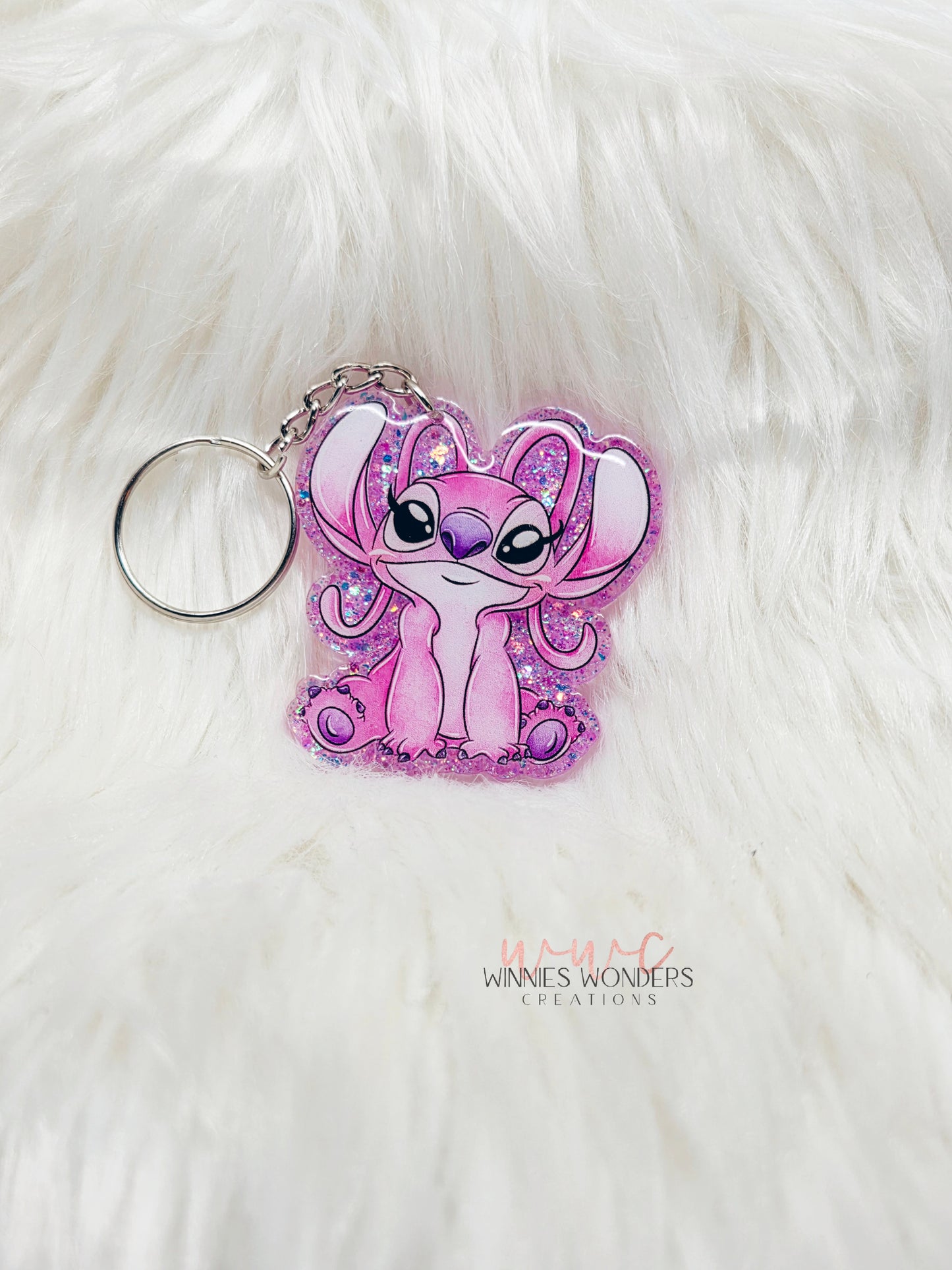 Stitch Angel Keychain