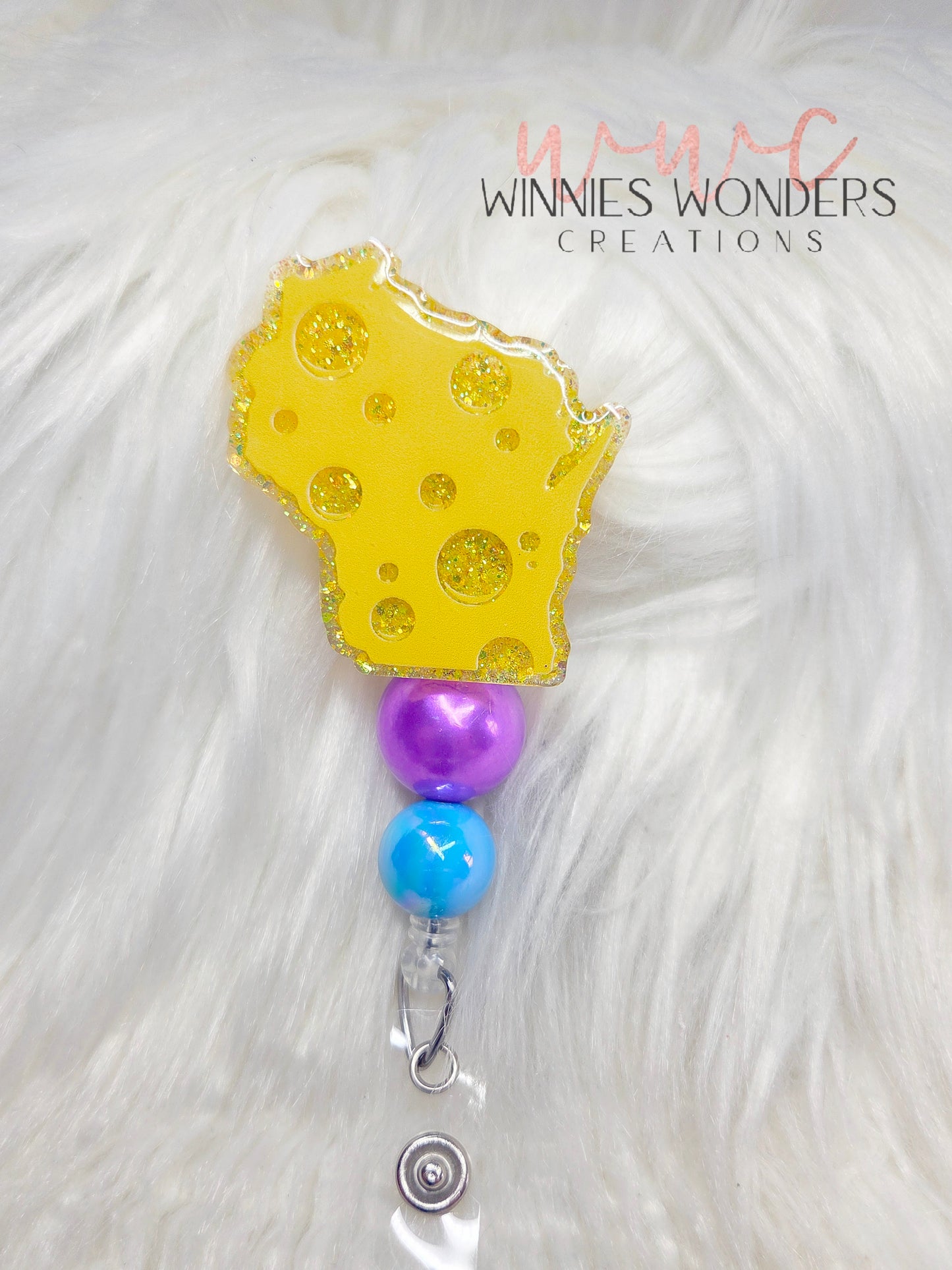 Cheese Wisconsin Badge Reel