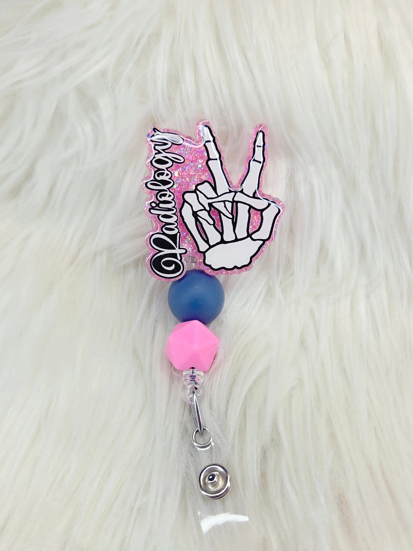 Radiology Peace Sign Badge Reel