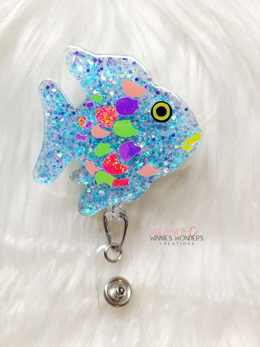 Rainbow Fish Badge Reel