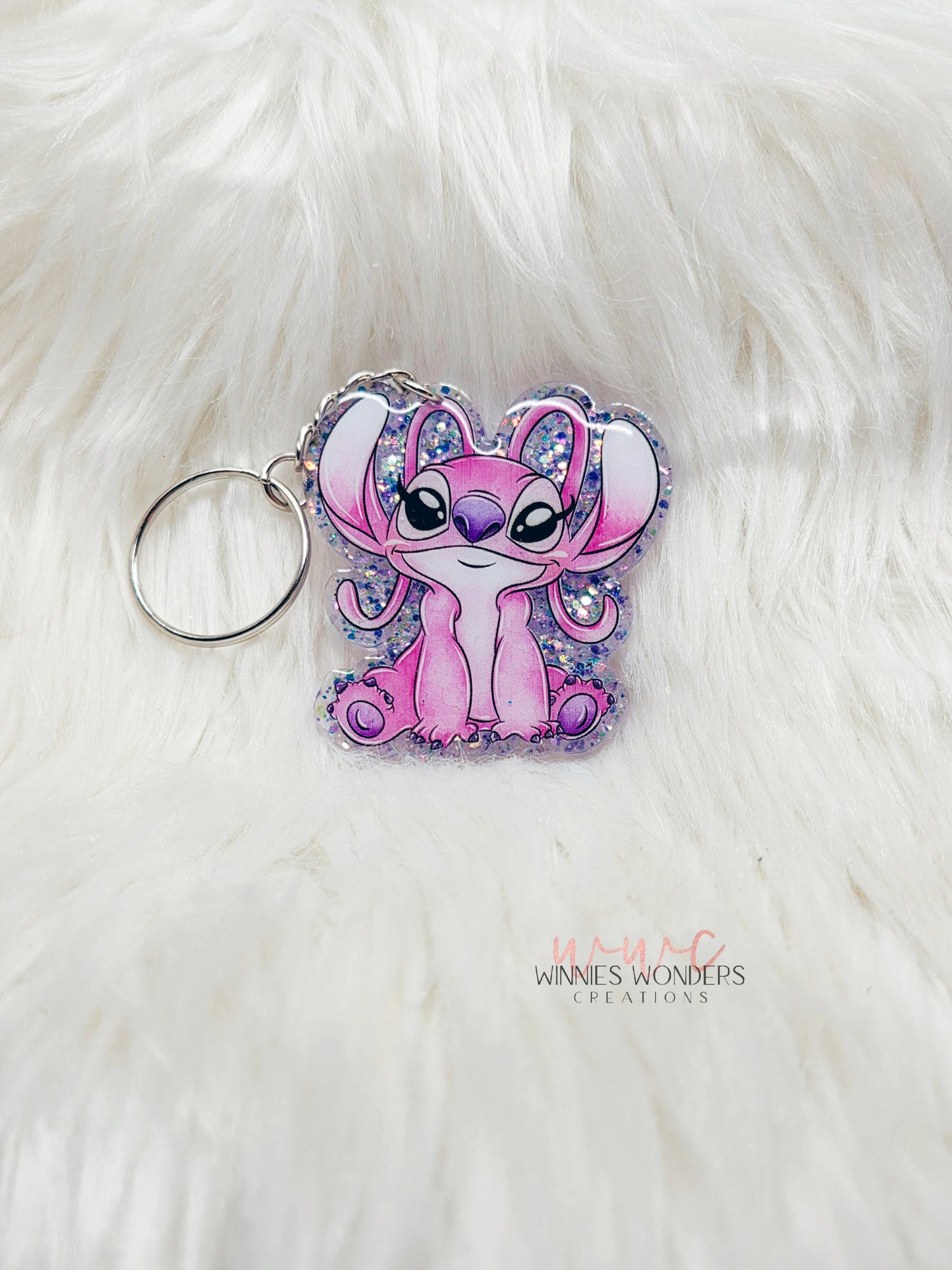 Stitch Angel Keychain