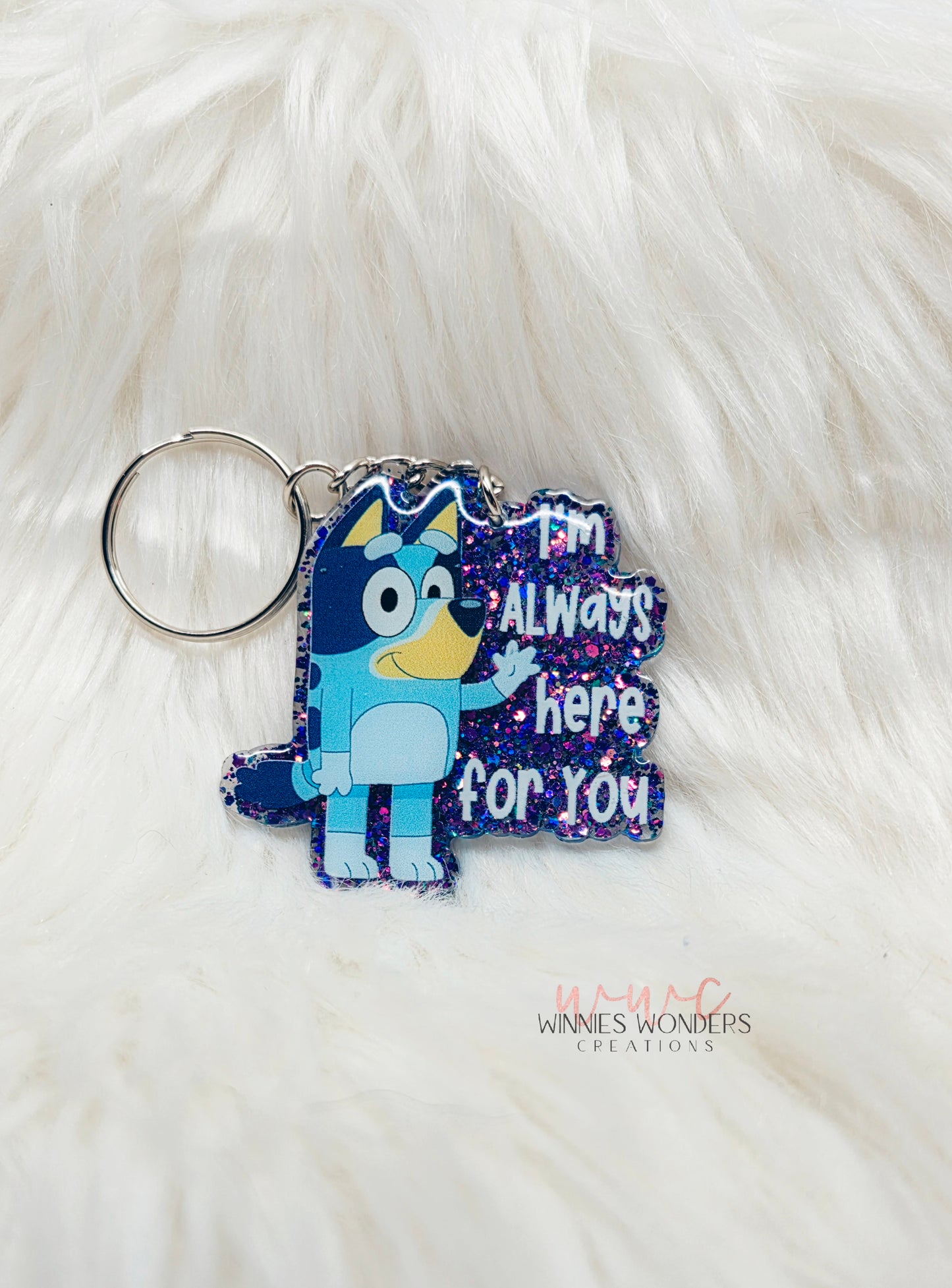 Here for you Dog Keychain