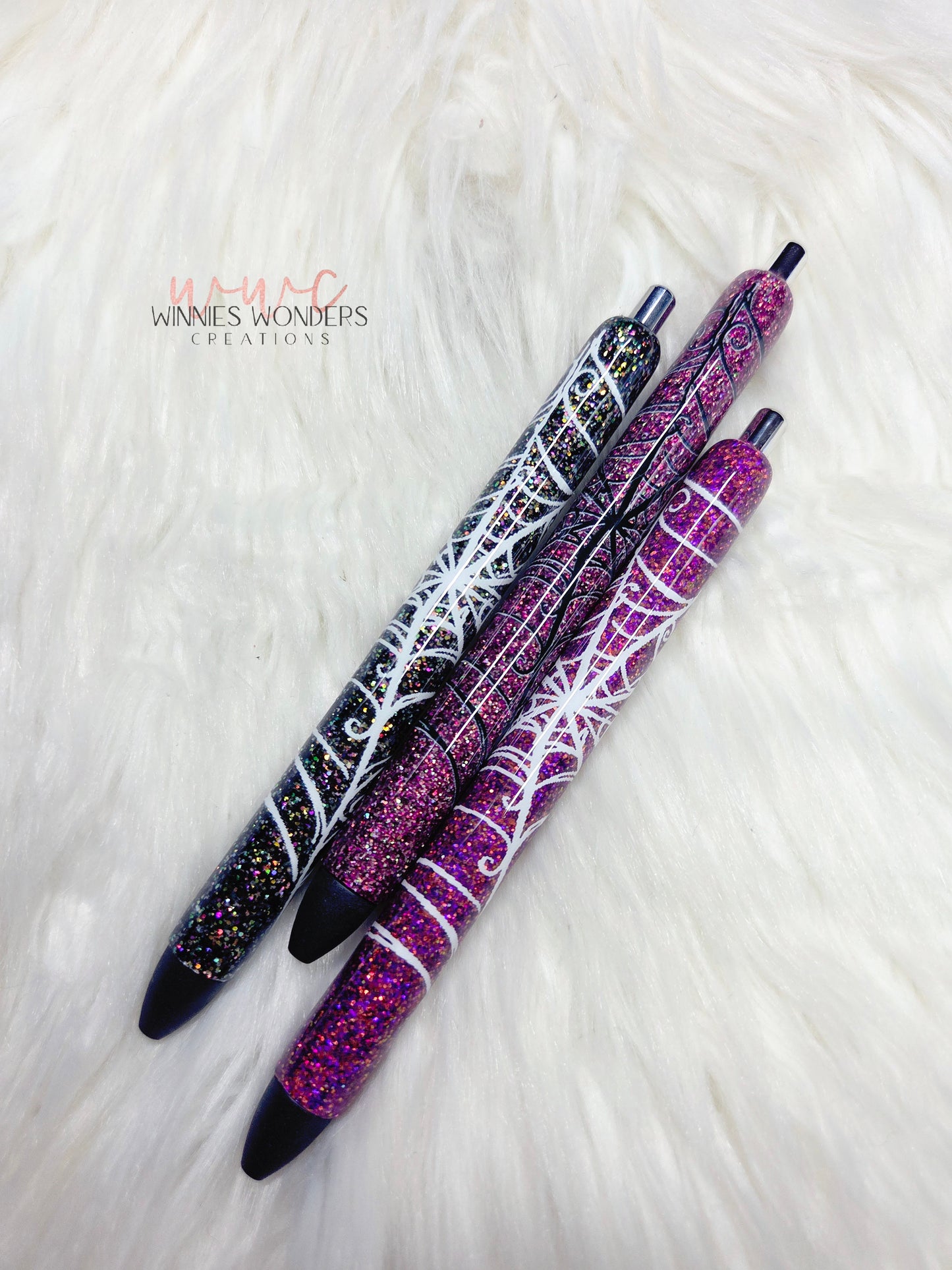 Spider Web Glitter Pens
