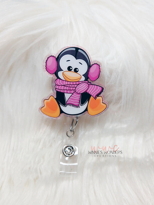 Winter Penguin Badge Reel