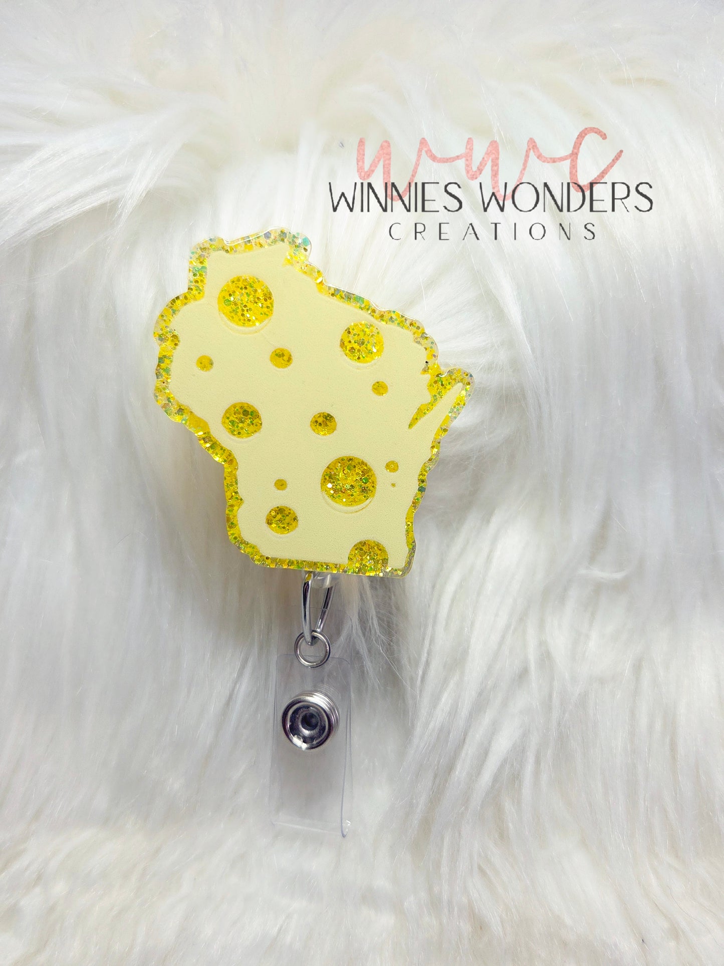 Cheese Wisconsin Badge Reel