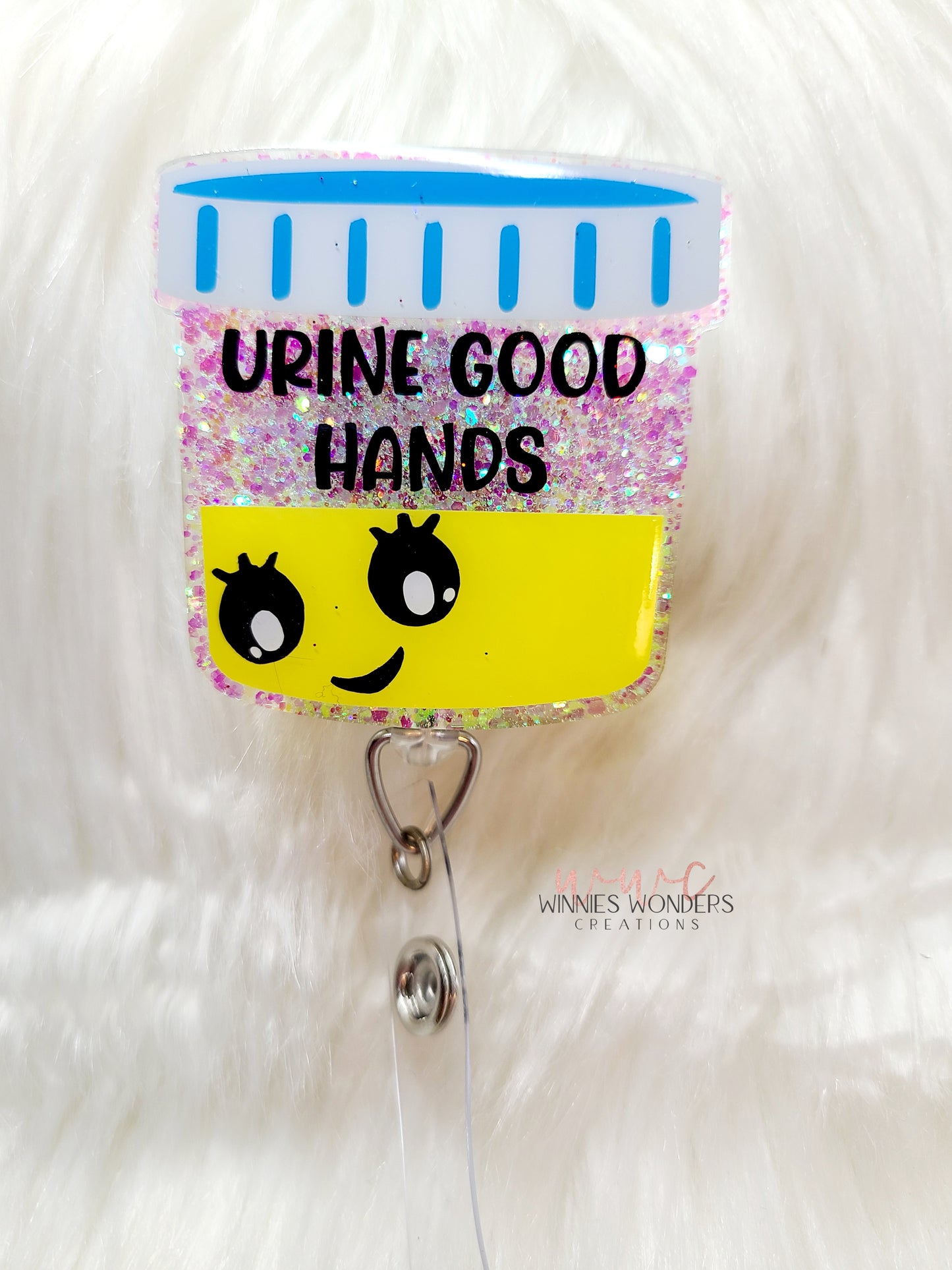 Urine Good Hands Badge Reel