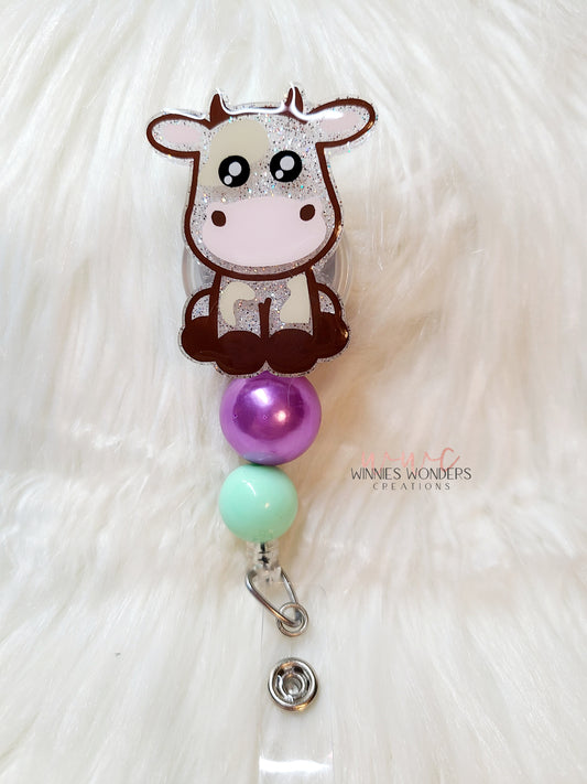 Cow Badge Reel