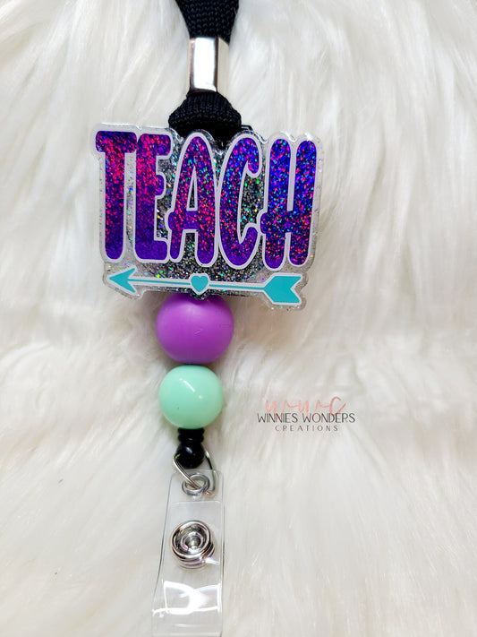 "TEACH"  Lanyard